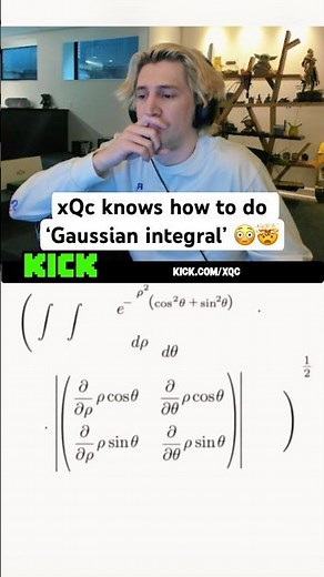xQc KNOWS 'The Gaussian Integral' 🤯 #xqc #integral #maths