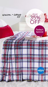Over 35% off! The W&C Plush Blanket is available in large bed sizing, & stunning new colors. 🌟 New? Take $10 off w/ code HSN2024. Restrictions apply. See offer. | HSN