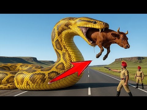 Brave Team Saves Mother Cow from Giant Python – Explained