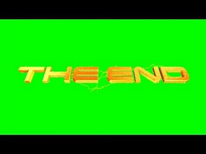4K THE END Sparkle Animation Green Screen AA VFX