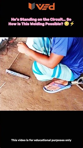 He’s Standing on the Circuit… So How Is Welding Possible? 😳⚡ #shorts