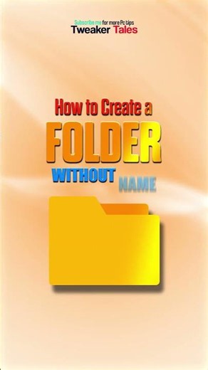 How to create a Folder without Name | windows 10/11 | Tweaker_tales