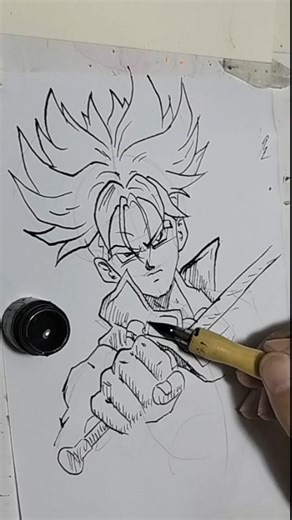 drawing trunks ssj2 #dragonball #art