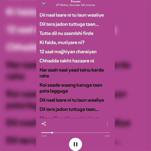 Excuses - Ap Dhillon | #lyrics