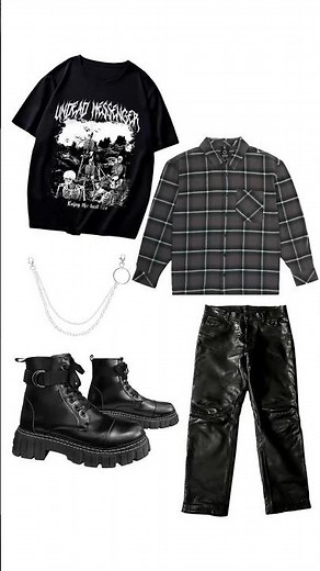 Men's punk outfit idea 🕷️