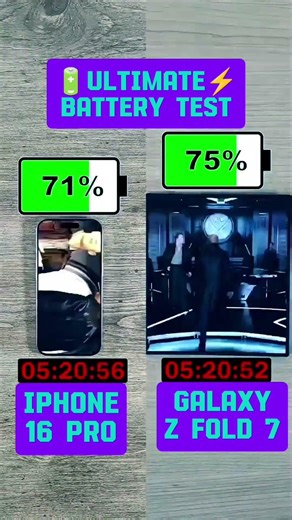 🔋⚡IPhone 16 Pro vs Galaxy Z Fold 7 Which Has the BEST Battery Life?