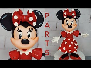 How to Make Minnie Mouse Fondant Topper | Part 5: Head and Face Tutorial