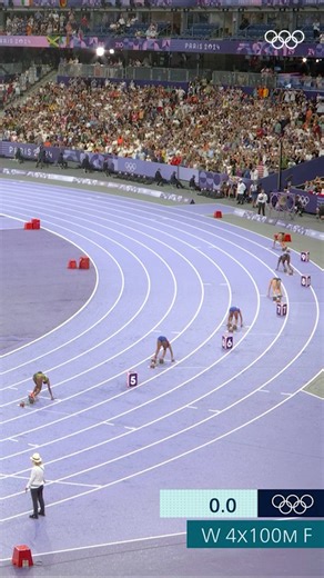 Olympic Khel on Instagram: "Speed and pure determination! 🔥 USA dominated the women's 4x100m relay at Paris 2024. 🇺🇸"