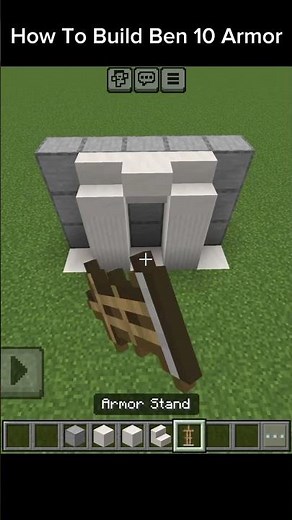 How To Build Ben 10 Armor 🧒🏻 ⌚️ #minecraft #shorts #foryou #ben10
