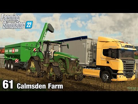 USING AN AUGER WAGON FOR THE SUNFLOWER HARVEST - Farming Simulator 22 FS22 Calmsden Farm Ep 61