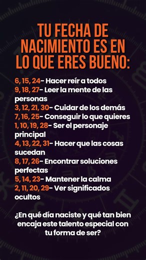 🔮¡Tu fecha de nacimiento revela tu talento secreto!#zodiaco #astrología #horóscopo #signosdelzodiaco