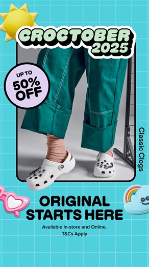 The Crocs party of the year is on! The Best deals, bold styles, and up to 50% off all month long. Step in, stand out & save big. | Crocs