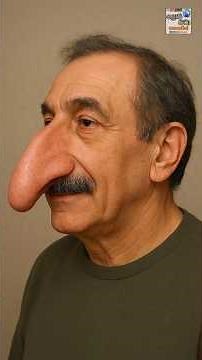 World’s Longest Nose! Mehmet Özyürek’s Incredible Record 👃 #Shorts #longnose #guinnessworldrecords