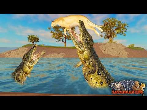 Crocodile Hiding Under The Waters Attacks! | ROBLOX Savannah Life