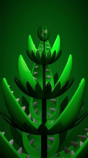 The Mystery of the Green Predator Plant? 🌿✨ Alien Nature Animation #Shorts