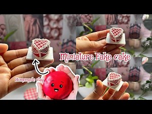 DIY Fake Cake with Homemade Clay 😍😍 Full Tutorial #diy #theartbird #diycraft