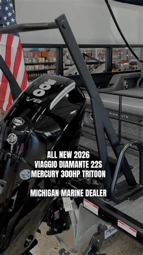 2026 Viaggio Diamante 22S Swing-back Lounge Tritoon Mercury 300HP For Sale in Grand Rapids, Michigan