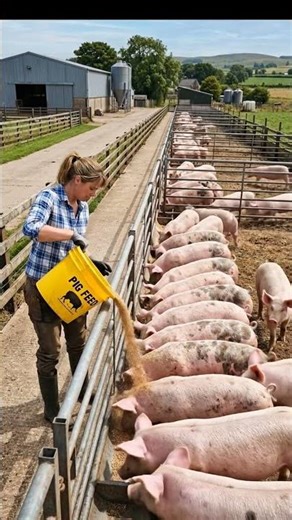 “Smart Pig Farming 🐖 Amazing Modern Feeding System!”