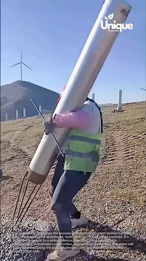 Construction worker installing a pole: pole installation tutorial