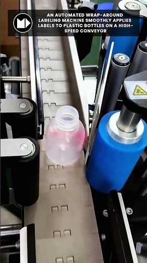 Automatic Bottle Labeling Machine in Action