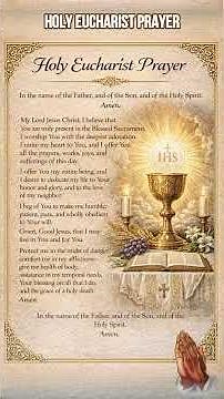 Holy Eucharist ✝️🍞🍷 | Prayer Card of Love & Adoration 🕊️