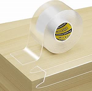 Clear Edge Protector Strip, 2in x 6.56FT, Sharp Edge Wrap Cover Tape, Self Adhesive Protective Corner Bumper Guards for Cabinet Door Desk Glass Table Bed Furniture, Kitchen Countertop