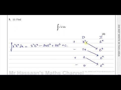 WMA14/01 (Edexcel) IAL P4 June 2023, Q5(i), Integration by Parts (DI & Traditional)
