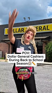That Dollar General Cashier u see every year when its time to go "back to school shopping" with ur Mom😂 #dollargeneral #backtoschool #south #comedyskit #funny | Amanda Meadows