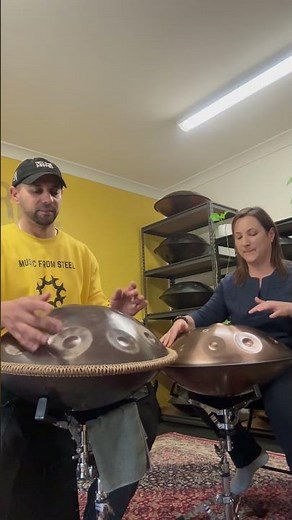 Trying Handpan for the First Time 🎶 | Beginner Lesson with Sherif #shorts