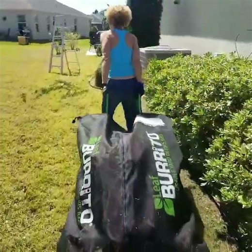 The Leaf Burrito Makes Carrying Yard Debris EASY!