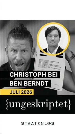 Christoph ist im Juli bei Ben ungeskripted 💥