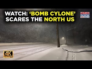 Bomb Cyclone In US | Blizzard | Scary Winter Storm, Whiteout Warning In New York | 4K | Raw Visuals