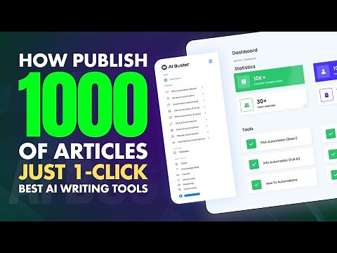 Generate 1,000 Of WordPress Blog Articles with Just 1 Click 🔥 | AI Buster | Best AI Writing Tools