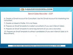 04 Bench Sales End to End Process SOP