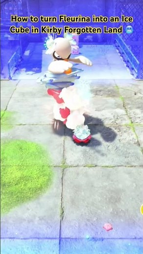 How to turn Fleurina into an Ice Cube in Kirby Forgotten Land 🥶 #shorts #kirby #gaming
