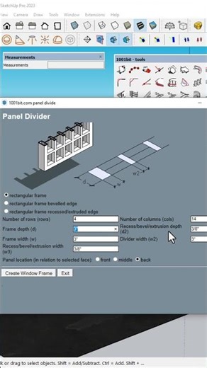 ✅ Glass Panel in SketchUp | 1001bit Tool | Easy Method