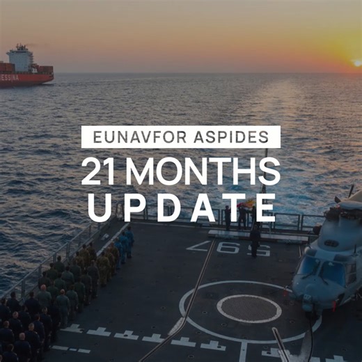 EUNAVFOR Operation ASPIDES on Instagram: "Today, EUNAVFOR ASPIDES, reaches 21 months since its launch. EUNAVFOR ASPIDES is fully committed to contributing to freedom of navigation and enhancing maritime security and safety through one of the most vital and vulnerable sea trade corridors with full respect to international law."