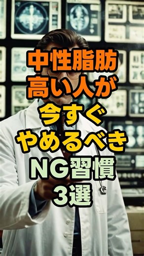 【中性脂肪の罠】健康のつもりが血管ボロボロ？今すぐやめるべきNG習慣3選