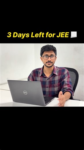 Uday Kiran on Instagram: "🚨 JEE – 3 Days Left | MPC Crash Plan 🔥 JEE ki inka 3 days matrame ⏳ Ee time lo new chapters NO ❌ 👉 High-weightage chapters + PYQs matrame focus cheyyandi 📐 Maths: Calculus, Vectors & 3D, Matrices ⚡ Physics: Current, Magnetism, Modern Physics 🧪 Chemistry: GOC, Coordination, Thermodynamics {Engineering, IIT, JEE, JEE Main, JEE Advanced, EAMCET, IIT jee preparation, JEE Main 2026; EAPCET 2026, chemistry, preparation, do or die chapters, study plan, eamcet strategy, in