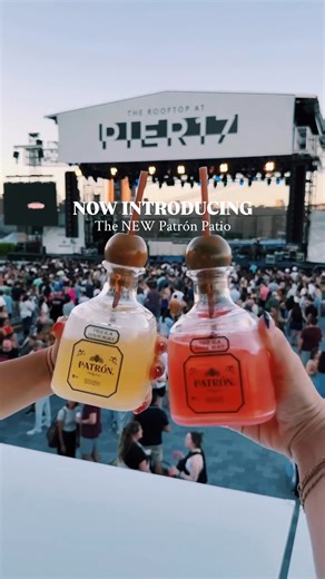 Rise above the crowd with the best view in the house from the new two-level Patrón Patio 🌆✨ Kick off your concert by enjoying a Patrón welcome cocktail while relaxing at its bar seating. Then head up to its second level for unbeatable sightlines of the stage and skyline. Sip, savor, and see the show like never before 🎶🍹 More info: https://bit.ly/4gxaZNp *Available as an add-on, must also purchase event ticket for venue admission. All Patrón Patio guests be 21 . | The Rooftop at Pier 17
