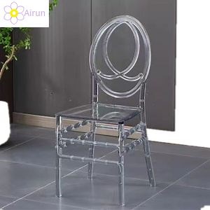 [Hot Item] Wholesale Transparent Ghost Chair Victorian Banquet Crystal Plastic Rental Clear Acrylic for Hotels Dining Outdoor School Events