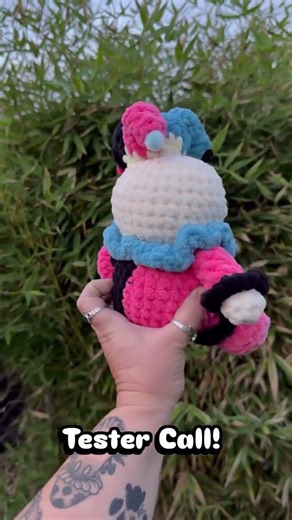 🎭✨ TESTER CALL – THE JESTER ✨🎭 Meet my newest crochet plushie pattern — The Jester! 🤹‍♂️💜 I’m
