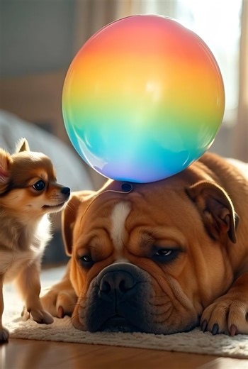 Tiny Chihuahua Pranks Sleeping Bully Dog… BAD IDEA! 😂🐶 #usa#mexico#viral#shortsvideo