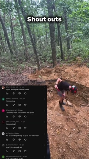 Day 19 of digging a secret bunker in the woods where I dig one time for every new subscriber we get