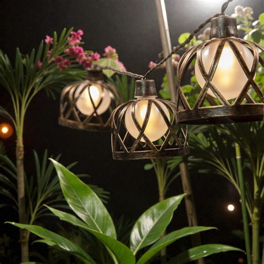 Outdoor Lantern String Lights Garden Patio Decor Warm LED Hanging Lights Boho Yard Lighting Gift for Christmas Diwali Ramadan Wedding - Etsy