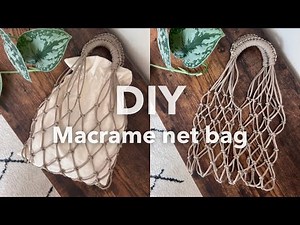 Super Easy! Macrame Net Bag Made with Just String! | DIY Easy Macrame Bag