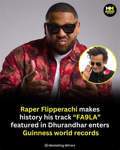 Flipperachi (@flipperachay) just created history 🌍 His track “FA9LA”, featured in the Bollywood film Dhurandhar, has officially entered the Guinness World Records for topping multiple Billboard Arabia charts simultaneously. No gimmicks. No viral shortcuts. Just music connecting cultures across borders. This achievement proves that global recognition today isn’t limited by geography — only by impact. 🎶 From regional sound to worldwide stage. 🏆 From film track to record breaker. 👉Follow @marke