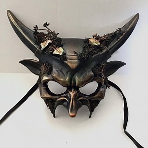 Masquerade Mask Men DEVIL MASK Forest Woodland Devil Mask Creature Mask Couples Women Men Horn Creature Vintage Masks Halloween Masks - Etsy