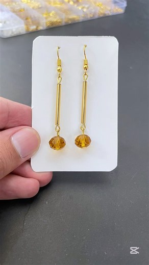 DIY Earrings Making ✨|| Bugle beads earrings #craft #diy #earrings #handmade #viral #shorts #easy