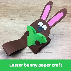 Easter Bunny with treat! :) More easter crafts for kids also on youtube.com/papermagic :) | Paper Magic